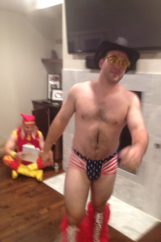 Illustration for article titled WWF-Themed Fantasy Football Draft Features Impressive Costumes